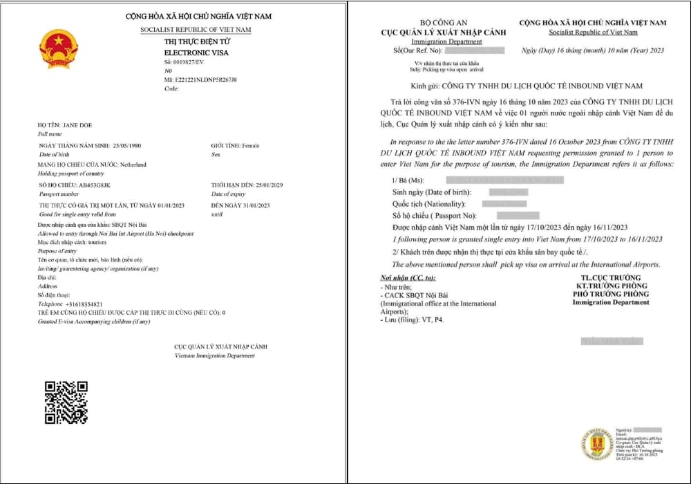 Vietnam visa options for French travelers.