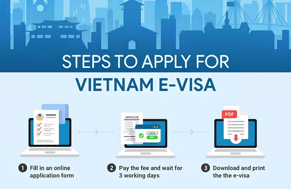 Steps to apply for Vietnamese e-visa