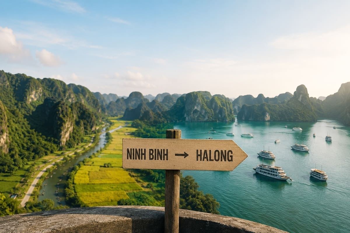 Ninh Binh to Ha Long Bay: Limousine, Car, Train & Return