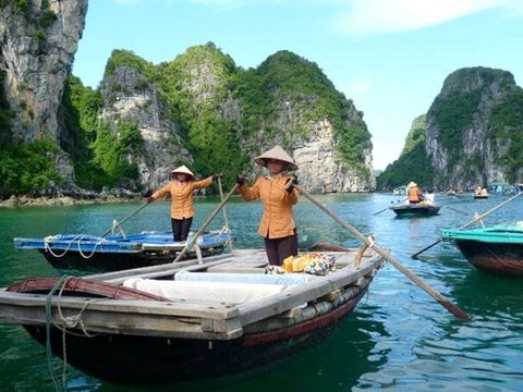 Day 6: Ha Long Bay day cruise: Surprising Cave, Luon Cave by kayak and Titop Island