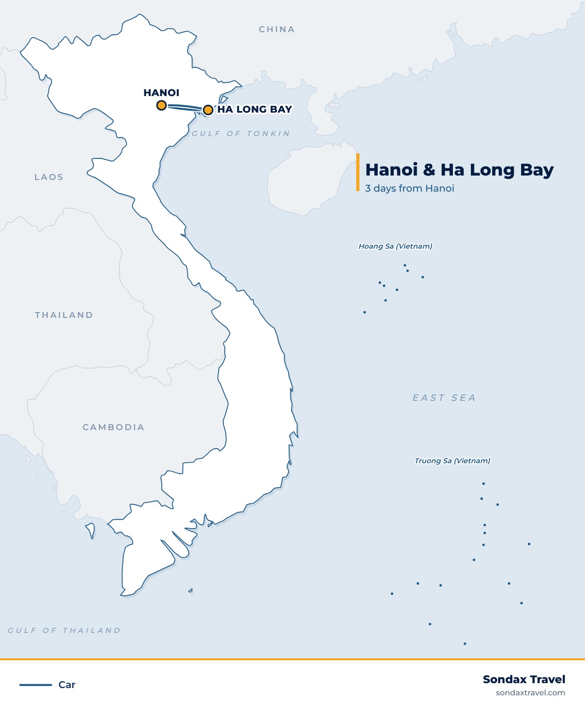 Route map: Hanoi Halong Bay Tour: 3 Days of Coffee, Caves and Street Food