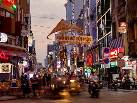 Day 1: Arrive in Saigon, with Ben Thanh Market and the street stalls a short walk away